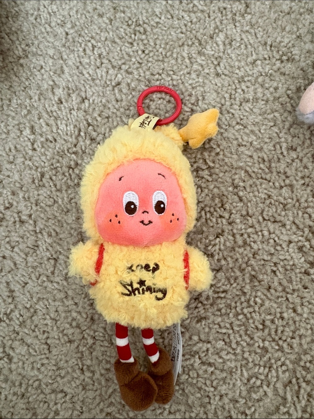 Popmart Twinkle Twinkle Yellow Plush Character Keychain